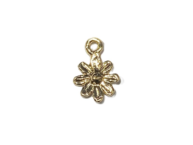 Deep Gold Heavy Plated Flower Charm
