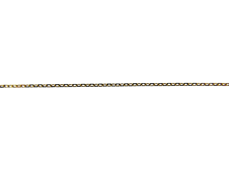 9K Yellow Gold Fine Angle Filed Trace Chain - 1.5mm x 0.9mm