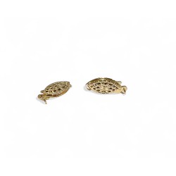 gold filled filigree oval pearl clasp 12x6mm