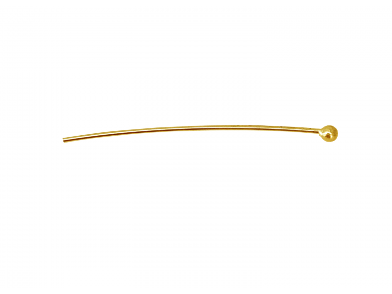 Gold Filled Ball Head Pin - 0.5mm x 1" (1.2mm ball)
