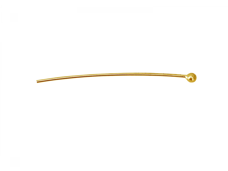 Gold Filled Ball Head Pin - 0.4mm x 25mm 