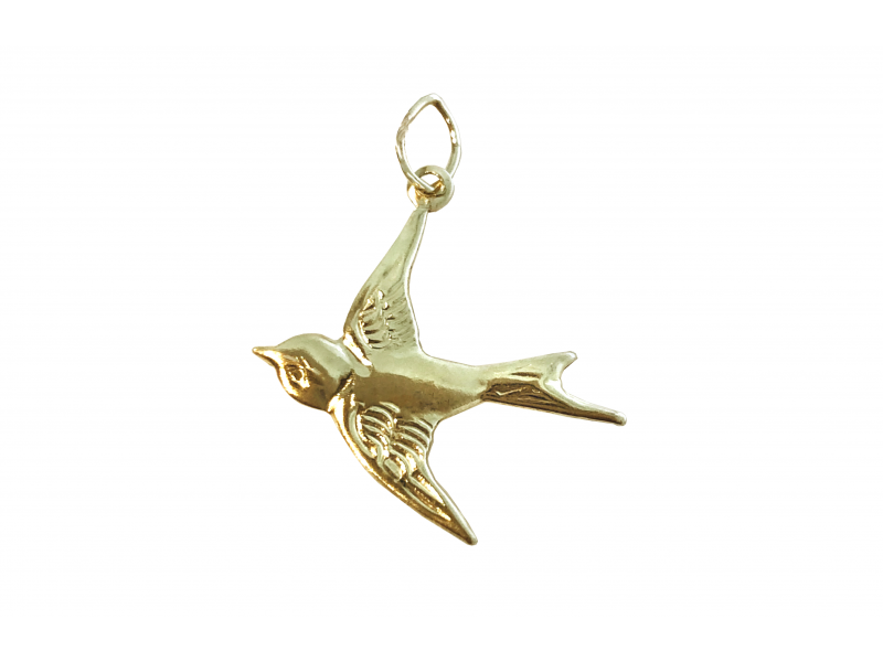 Gold Filled Swallow Bird Charm