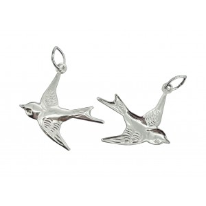 Sterling Silver 925 Swallow Charm