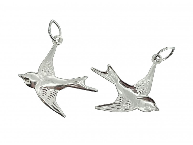 Sterling Silver 925 Swallow Charm