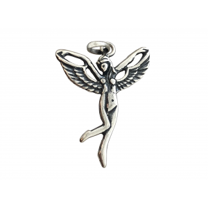 Sterling Silver 925 Angel Fairy Pendant 20.3mm x 26.3mm