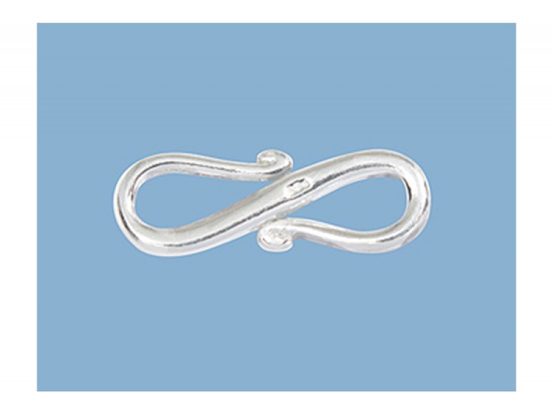 Sterling Silver 925 S Hook Clasp 18mm