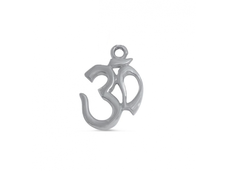 Sterling Silver 925 Large OM Symbol Pendant