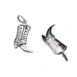 Sterling Silver 925 Cowboy Boot Pendant