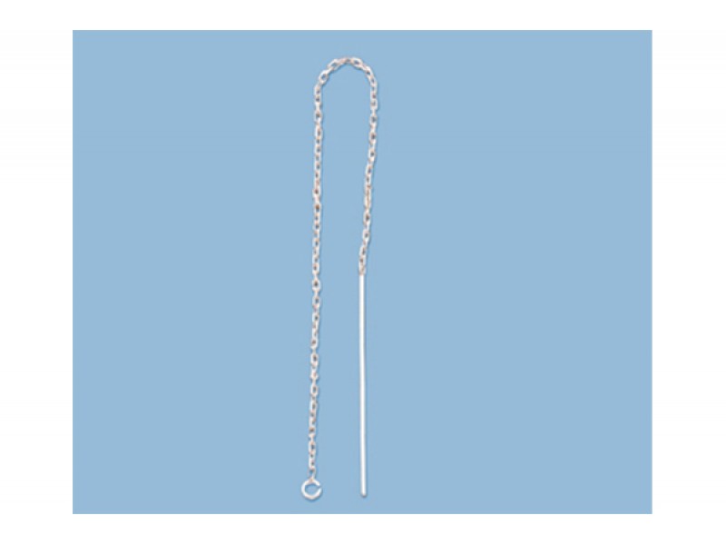 Sterling Silver 925 Threader Earring - 3.9 inches long