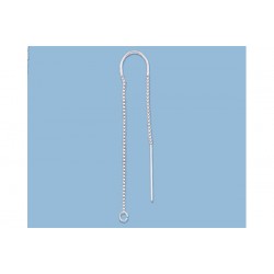 Sterling Silver 925 Threader Earring - 3.5 inches long