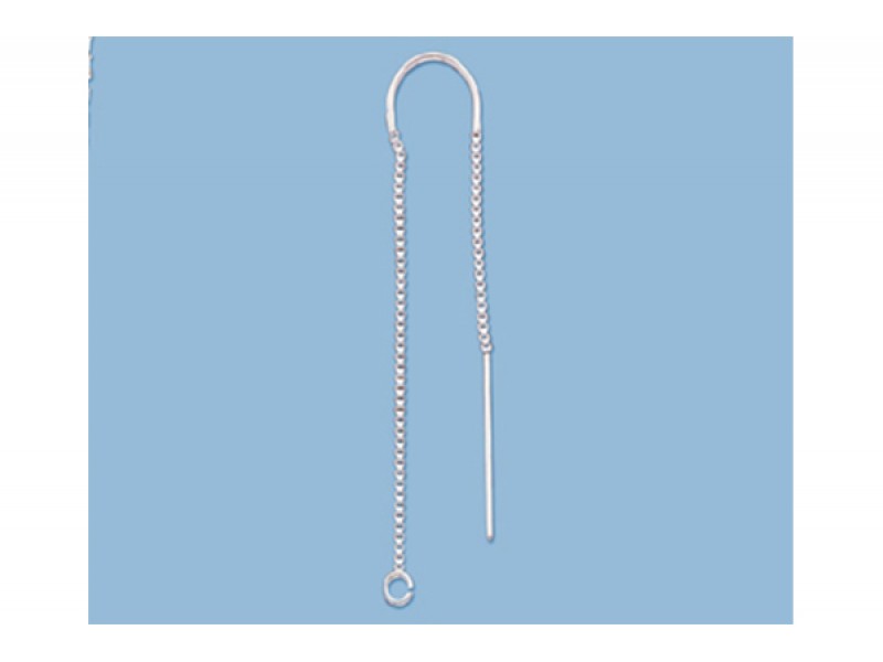 Sterling Silver 925 Threader Earring - 3.5 inches long