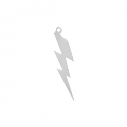 Sterling Silver 925 Lightning Bolt Charm