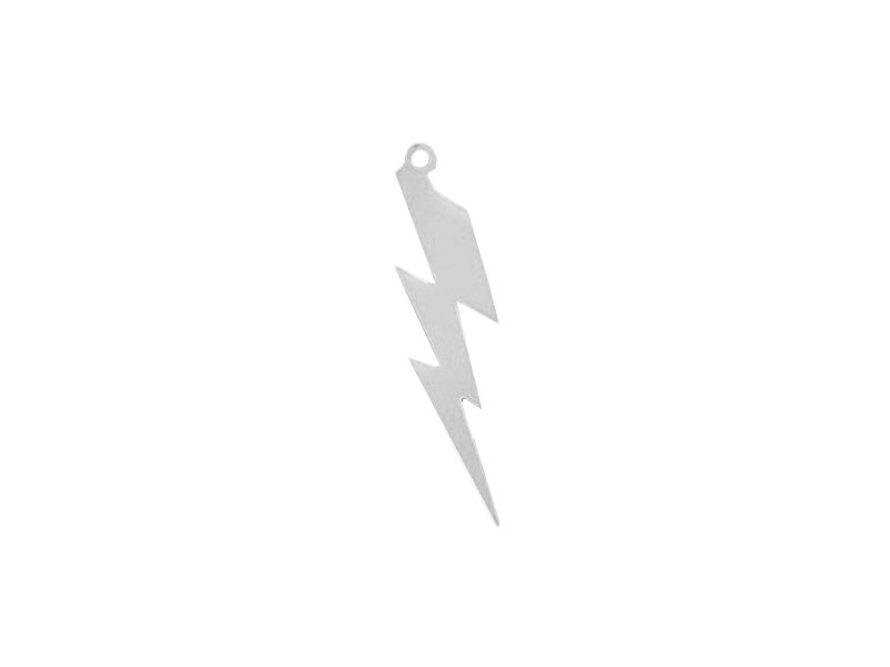 Sterling Silver 925 Lightning Bolt Charm
