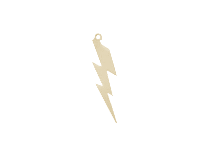 Gold Filled Charm Lightning Bolt