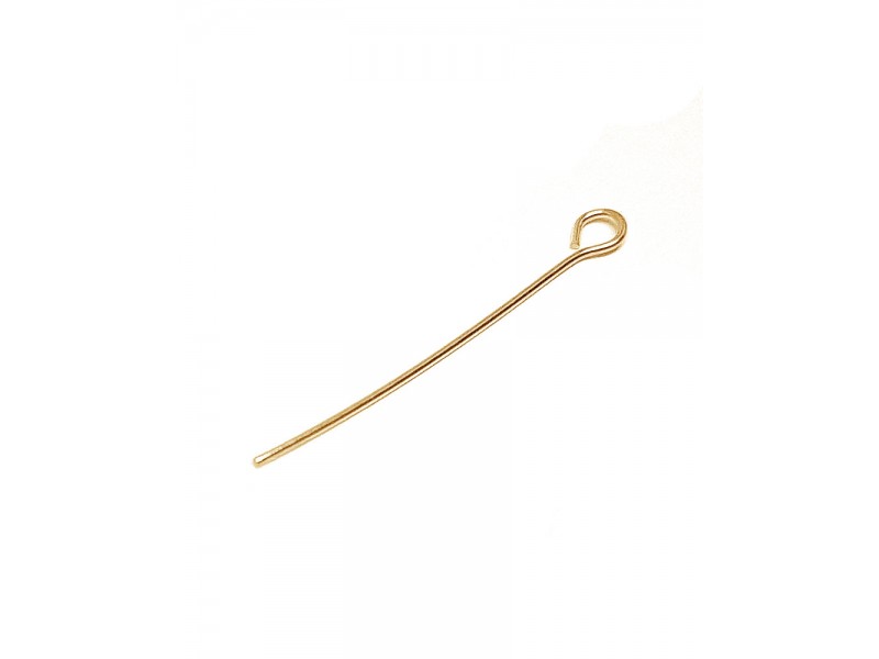 Gold Filled Eye Pin - 0.64mm x 1.5'' - pack of 10