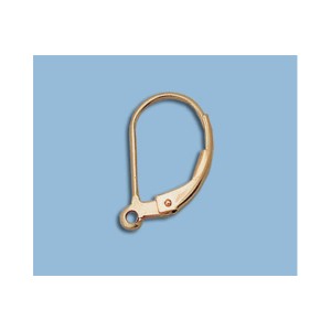 Gold Filled Lever back Plain Earrings - 16.5mm x 9.5mm