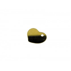 Gold Filled Flat Heart Charm / Tag 8mm x 10mm
