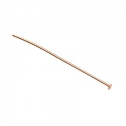 Rose Gold Filled Flat Head Pin - 0.5mm x 2'' - pack of 10
