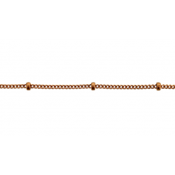 Rose Gold Filled Satellite Curb and Ball Chain - 1mm with 1.9mm Ball -