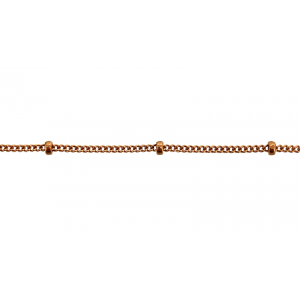 Rose Gold Filled Satellite Curb and Ball Chain - 1mm with 1.9mm Ball -