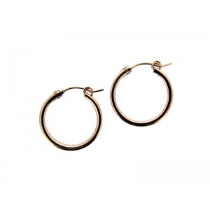 Rose Gold Filled Creole Lever Hoop Earrings - 22mm