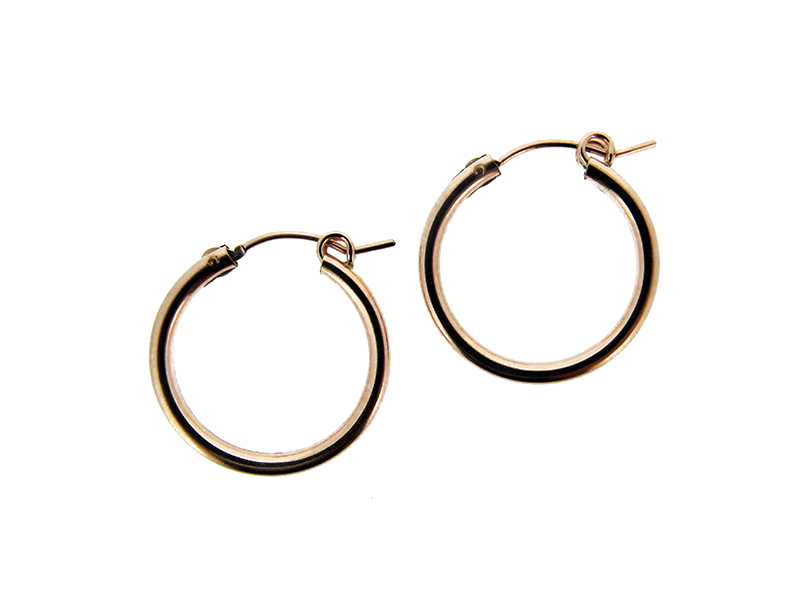Rose Gold Filled Creole Lever Hoop Earrings - 22mm