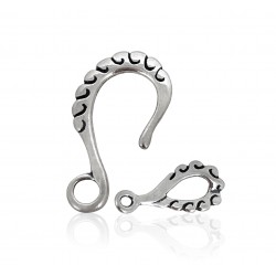 S925 SWIRL HOOK & EYE CLASP 