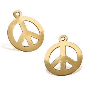 Gold Filled Large Peace Charm