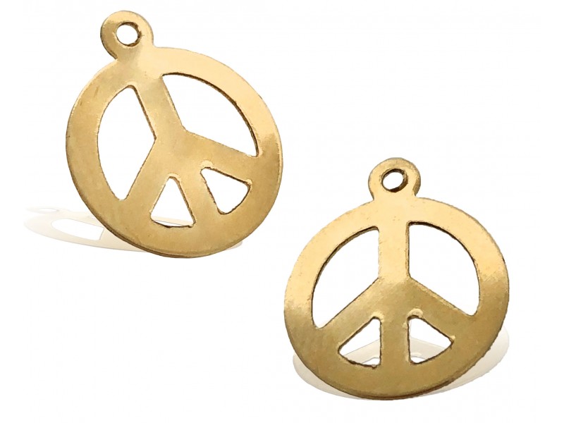 Gold Filled Large Peace Charm