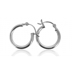 Sterling Silver 925 Creole Lever Hoop Earring - 20mm