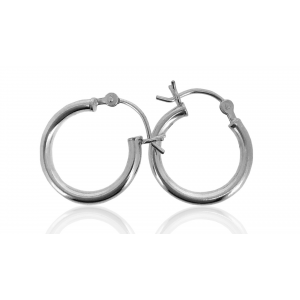 Sterling Silver 925 Creole Hoop Earrings - 25mm