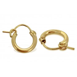 Gold Filled Creole Hoop Earrings - 12mm