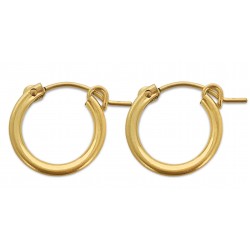 Gold Filled Creole Hoop Earrings - 15mm