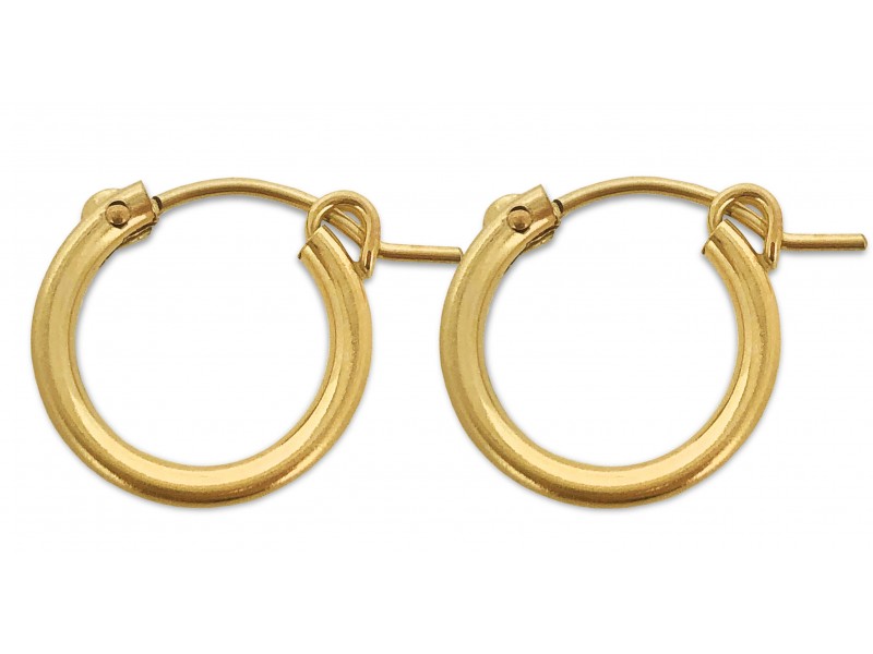 Gold Filled Creole Hoop Earrings - 15mm