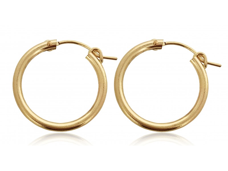 Gold Filled Creole Hoop Earrings - 22mm