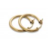 Gold Filled Creole Lever Hoop Earrings - 34mm