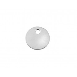 Sterling Silver 925 Tiny Round Tag