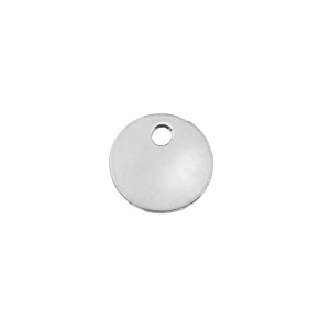 Sterling Silver 925 Tiny Round Tag