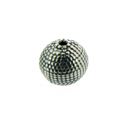 Sterling Silver 925 Round Ethnic Patterned Bead 14.5mm