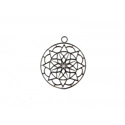 Sterling Silver 925 Mandala Pendant