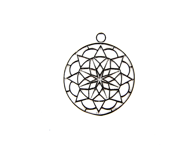 Sterling Silver 925 Mandala Pendant