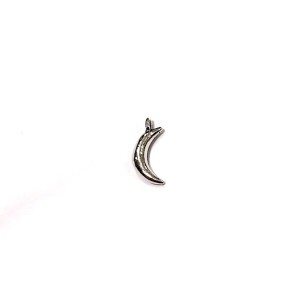 Sterling Silver 925 Crescent Moon Charm (with ring)