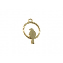 Deep Heavy Gold Plated Small Bird Charm