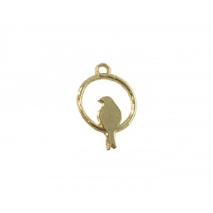 Deep Heavy Gold Plated Small Bird Charm