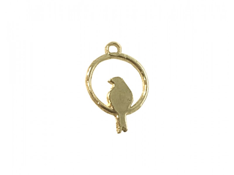 Deep Heavy Gold Plated Small Bird Charm