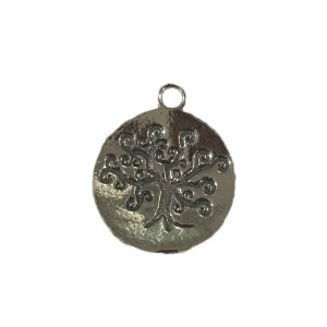 Sterling Silver 925 Tree of Life Disc Pendant