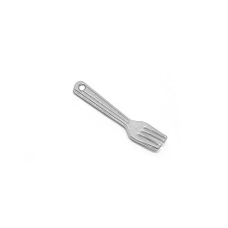 Sterling Silver 925 Tiny Fork Charm