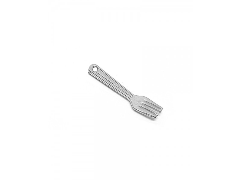 Sterling Silver 925 Tiny Fork Charm