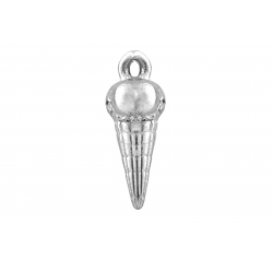 Sterling Silver 925 Ice Cream Cone Charm