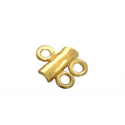 Deep Gold Heavy Plated 1 into 2 Bar Connector 